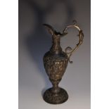 A 19th century Renaissance Revival brown patinated bronze ewer,