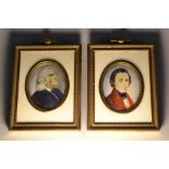 French School (early 20th century), a pair of musical portrait miniatures, Chopin and Liszt, oval,
