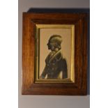 English School (19th century), a portrait silhouette, of a slender young dandy, half-length,