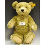 Steiff - a golden mohair bear, classics range, replica 1920s, yellow ear tag, No 000737,