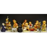 Decorative Ceramics - Hummel figures, Gone Fishing, Pet Rabbit,