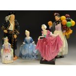 A Royal Doulton figure, Delight, HN1772; others, A Girl from Williamsburg, HN2154; Norma,