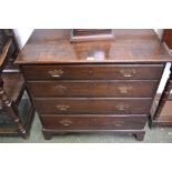 A George III oak chest of drawers circa 1810.