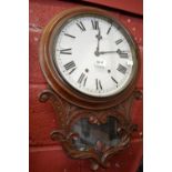 A Victorian drop dial wall clock