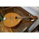 An eight string inlaid mandolin