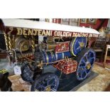 A scratch built live steam scale model, of a Showman's Traction Engine,