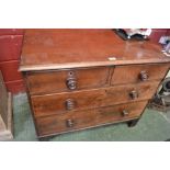 A Victorian mahogany chest of drawers, circa 1860.