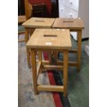 Three beech stools