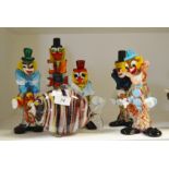 A Murano glass Clown; others ;