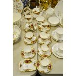 A Royal Albert Old Country Roses part tea and coffee service