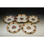 Decorative Ceramics - a set of four Wedgwood Etruria wavy edge shaped plates,