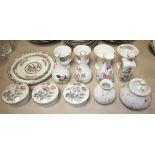 Ceramics - a Wedgwood Kutani pattern vase; others, bowls, trinket trays, urn vase,