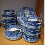 Ceramics - a Copeland Spode Italian tea set to include four breakfast cups and saucers,