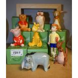 Ceramics - a Beswick Winnie The Pooh, boxed; others, Tigger, Piglet, Eeyore, Rabbit, Owl, Kanga,