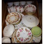 Ceramics - a Royal Stafford tea service Fragrance pattern to include six cups, eight saucers,