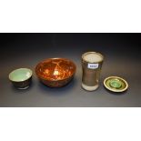 Studio pottery - a Ray Finch Winchcombe pottery salt glazed beaker,