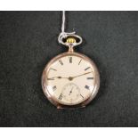 A Perfecta 800 silver top wind pocket watch