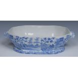 A Spode Caramanian pattern canted rectangular open tureen and cover,