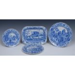 A Spode Caramanian Series rounded rectangular dish,