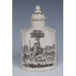 An 18th century Wedgwood creamware domed tea caddy and cover,