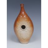 A 19th century Brampton salt glazed stoneware royal commemorative invalid's feeding flask,