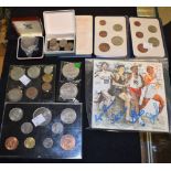 Coins: a collection of miscellaneous UK issues, including 1973 common market unc.