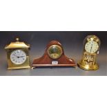 A Seth Thomas Quartzmatic mantel clock; others, Napoleon hat shape marked PHS,