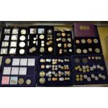 Coins, an interesting mixed collection: UK specimen 1970 set in box of issue; UK copper and bronze,