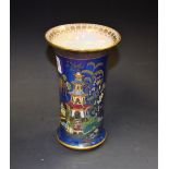 A Carltonware lustre vase, Chinese Pagoda,