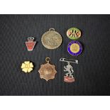 Badges - a First World War enamel and brass badge,