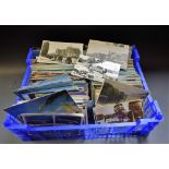 Postcards - a tray of cards,