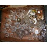 Glassware - cut glass stemware to include wine glasses,