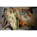 Textiles - Chinese embroidery; Liberty fabric; needlework panels;