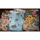 Textiles - vintage floral fabric;