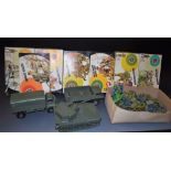 Toys - Airfix, Timpo and other plastic model military figures and vehicles, 1/32 scale,