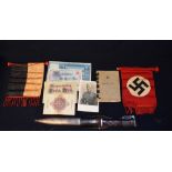 Third Reich Nazi Germany - Schutzstaffel - a World War II SS Soldbuch (Paybook) to Alois Schwitz