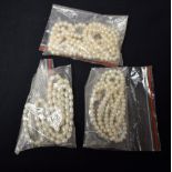 Fresh Water Pearls - assorted cultured pearl strands various lengths (7)