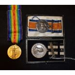 A pair of World War One medals, PTE. G.H.