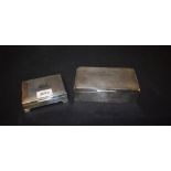 Silver - a desk top cigarette box,