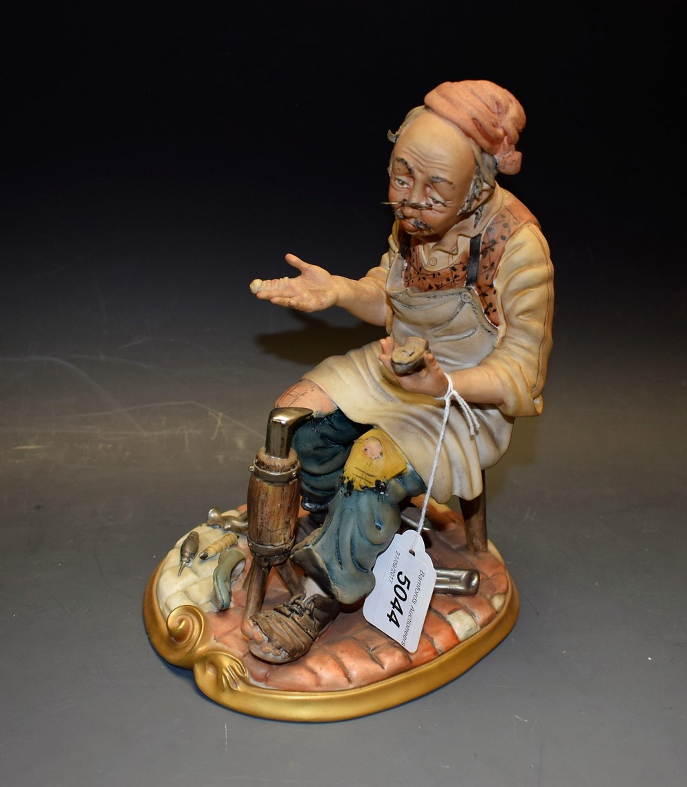 A Naples Capodimonte figure, The Cobbler,