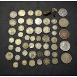 Coins, GB, Empire & Commonwealth, and World, silver and white metal,