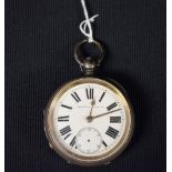 A silver fusee pocket watch,