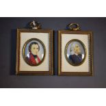 French School (early 20th century), a pair of musical portrait miniatures, Chopin and Liszt, oval,