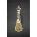 A cut glass silver top scent bottle,