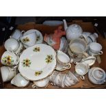 Ceramics - a Staffordshire tea set for six,