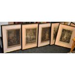 Pictures and Prints - A set of four early 19th Century engravings,