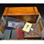 Boxes and Objects - a Victorian mahogany and Tunbridge ware ladies work box;