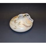 A Gouda-Zuid Holland squat Art Nouveau vase with handle