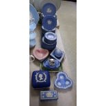 Wedgwood Jasperware - trinket dishes, ash trays, table lighter, egg,