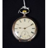 A Perfecta 800 silver top wind pocket watch